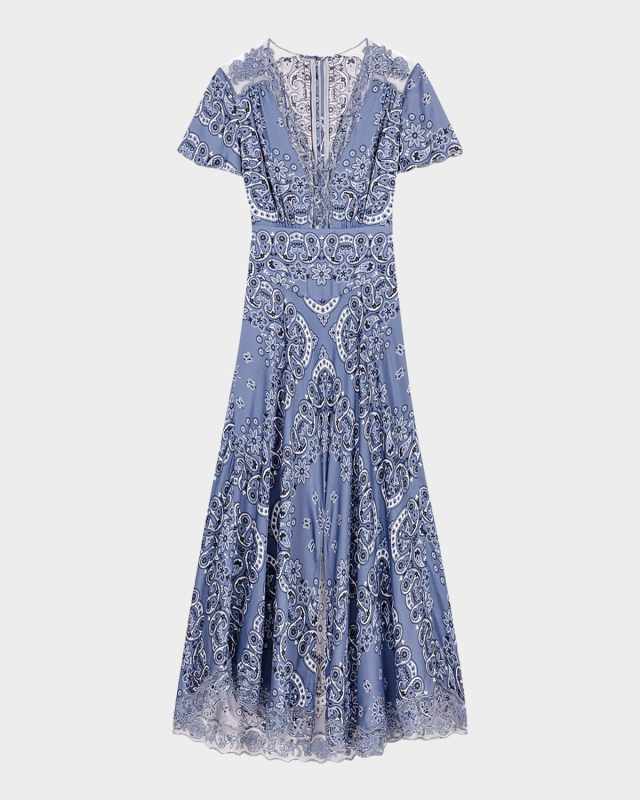 Ribleuta Bandana-Print Midi Dress